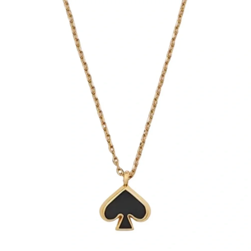 KATE SPADE • Black Signature Spade Every Day Necklace
